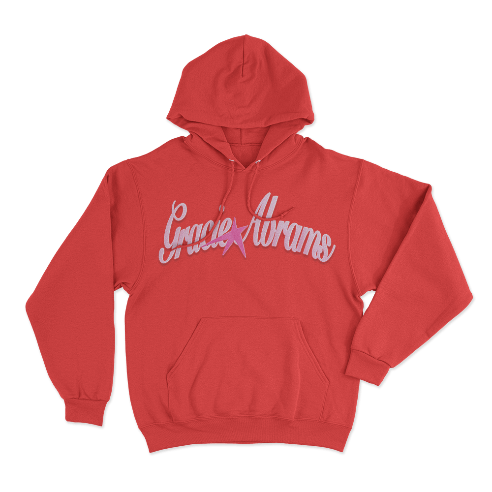 Gracie Abrams Pink Star Unisex Hoodie Red Gracie Abrams Pink Star Unisex Hoodie Red