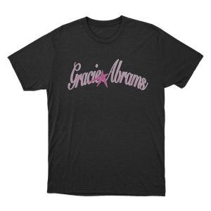 Gracie Abrams Pink Star Unisex T Shirt Black