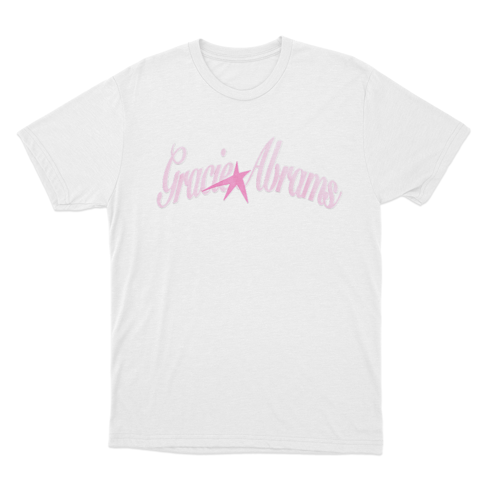 Gracie Abrams Pink Star Unisex T Shirt White Gracie Abrams Pink Star Unisex T Shirt White