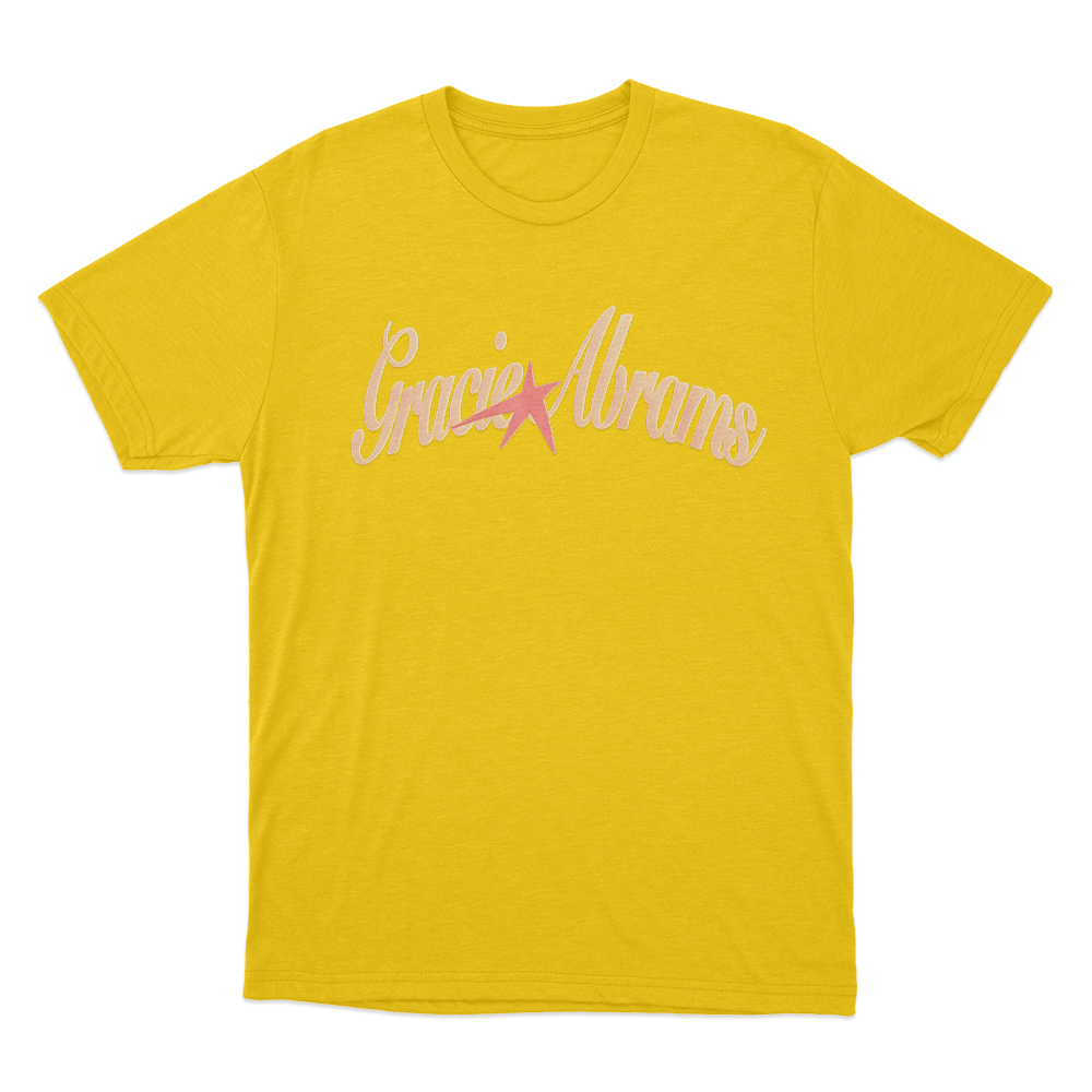 Gracie Abrams Pink Star Unisex T Shirt Yellow Gracie Abrams Pink Star Unisex T Shirt Yellow