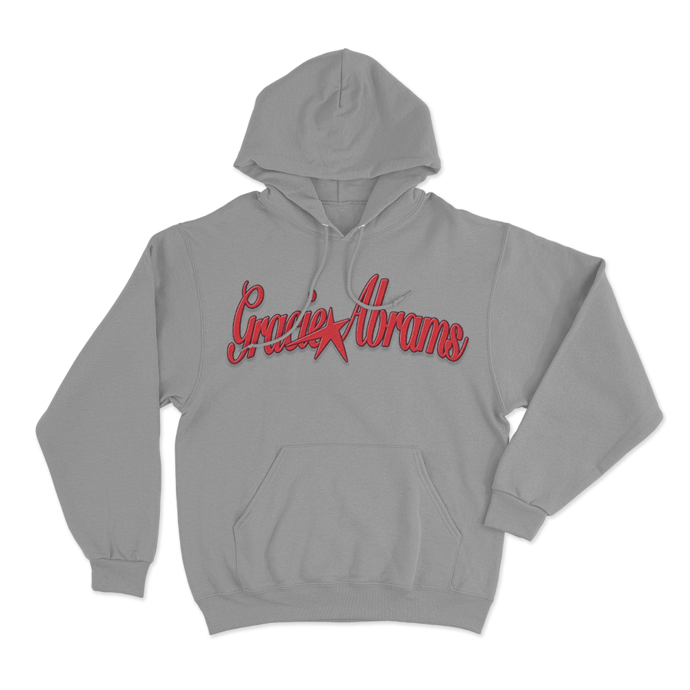 Gracie Abrams Red Star Unisex Hoodie Grey Gracie Abrams Red Star Unisex Hoodie Grey
