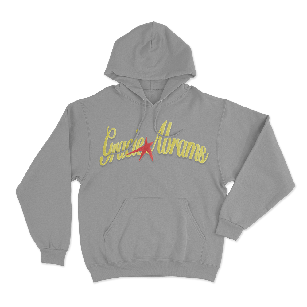 Gracie Abrams Yellow Star Unisex Hoodie Grey Gracie Abrams Yellow Star Unisex Hoodie Grey