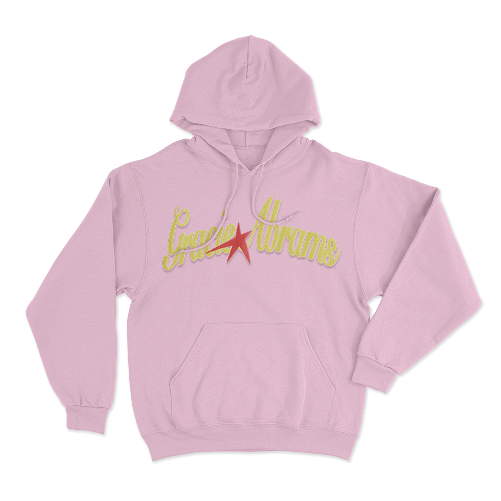 Gracie Abrams Yellow Star Unisex Hoodie Pink Gracie Abrams Yellow Star Unisex Hoodie Pink