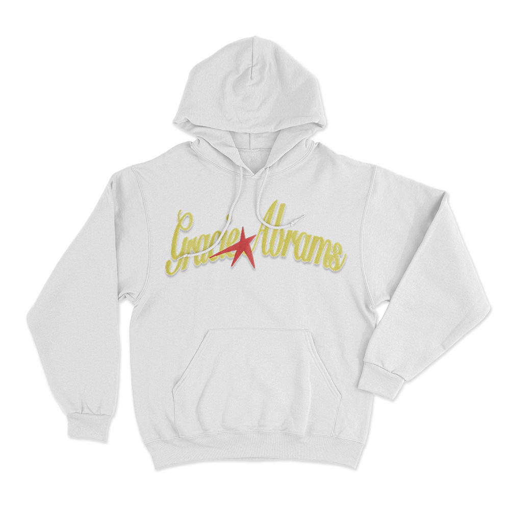 Gracie Abrams Yellow Star Unisex Hoodie White Gracie Abrams Yellow Star Unisex Hoodie White
