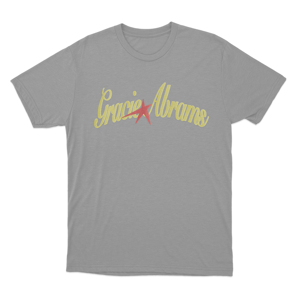 Gracie Abrams Yellow Star Unisex T Shirt Grey Gracie Abrams Yellow Star Unisex T Shirt Grey