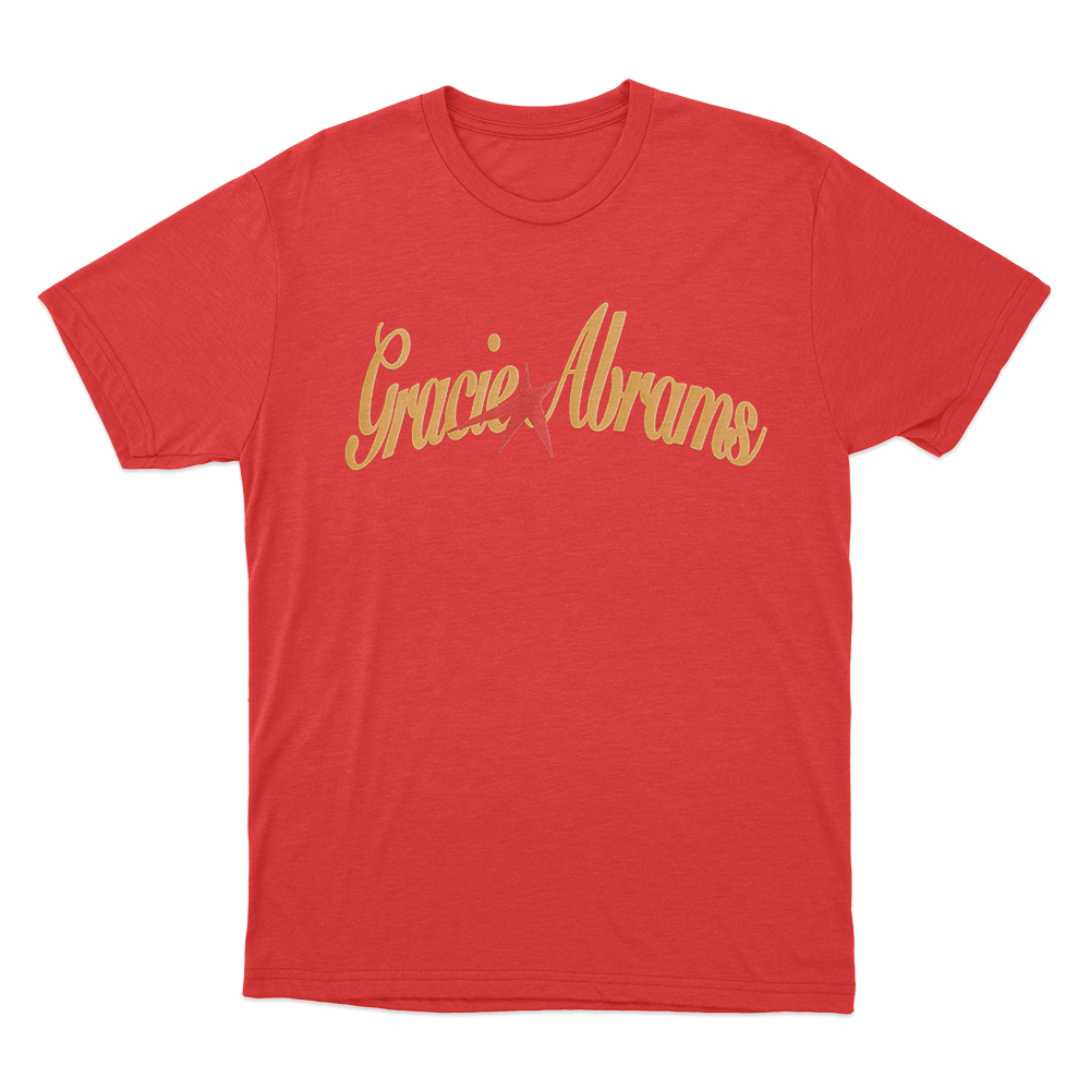 Gracie Abrams Yellow Star Unisex T Shirt Red Gracie Abrams Yellow Star Unisex T Shirt Red